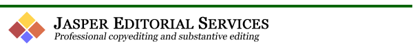 Jasper Editorial Services - Professional Copyediting and Substantive Editing